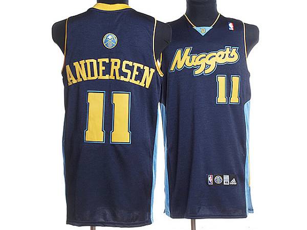 Nuggets #11 Chris Andersen Stitched Dark Blue NBA Jersey