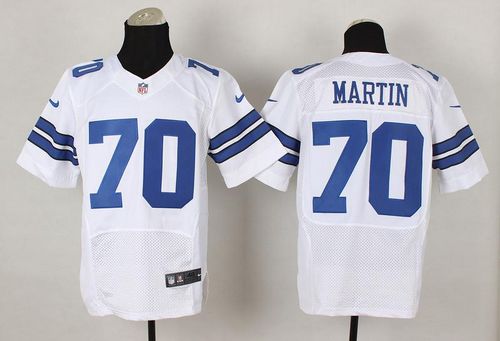 Nike Cowboys #70 Zack Martin White Men's Stitched NFL Elite Jersey
