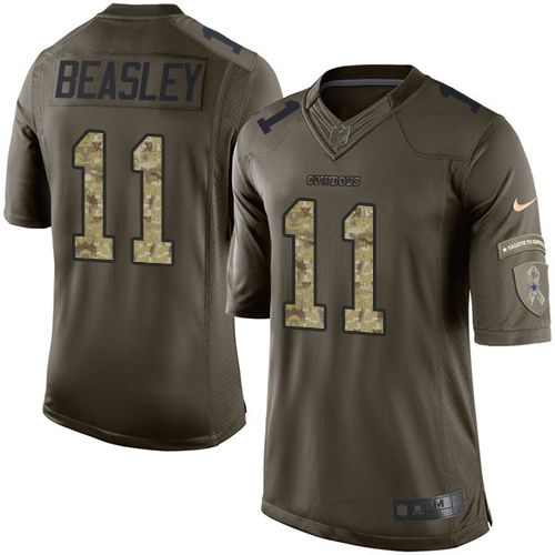 Nike Cowboys #11 Cole Beasley Green Men's Stitched NFL Limited Salute To Service Jersey