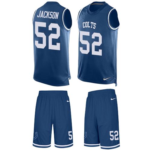 Nike Colts #52 D'Qwell Jackson Royal Blue Team Color Men's Stitched NFL Limited Tank Top Suit Jersey